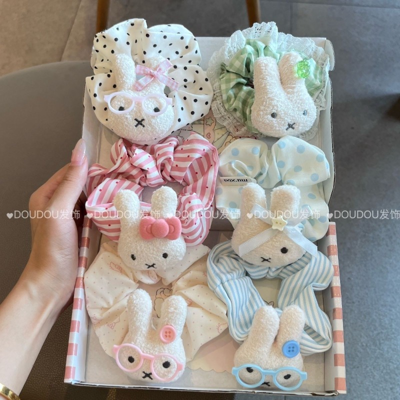 Model Kit Girl - Nouvelle élastique à cheveux Miffy mignonne,