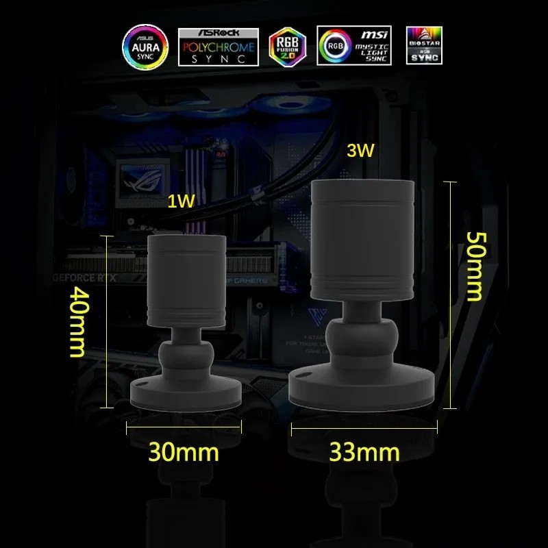 QITU 1W 3W ARGB 5V 3Pin Header - Model Kit Display Case avis et prix