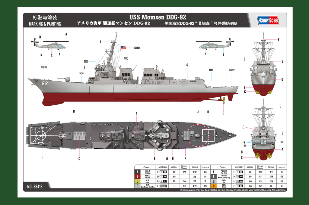 Hobbyboss 83413 – Kit de modèl - Model Kit Destroyer avis et prix